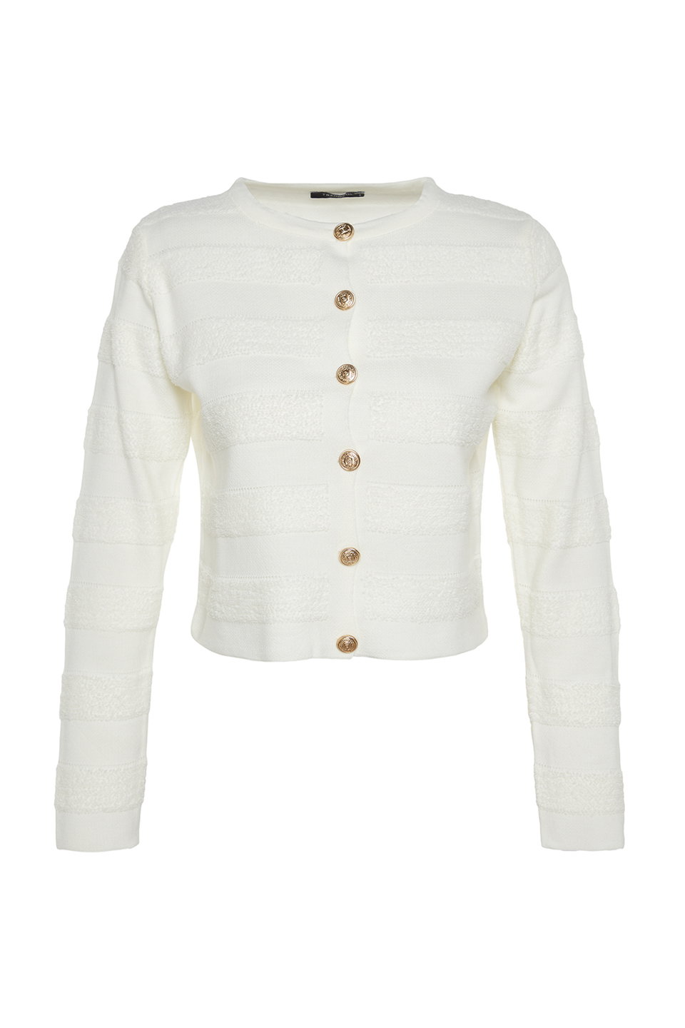 Crew Neck Jacket Look Knitwear Cardigan TWOAW24HI00337