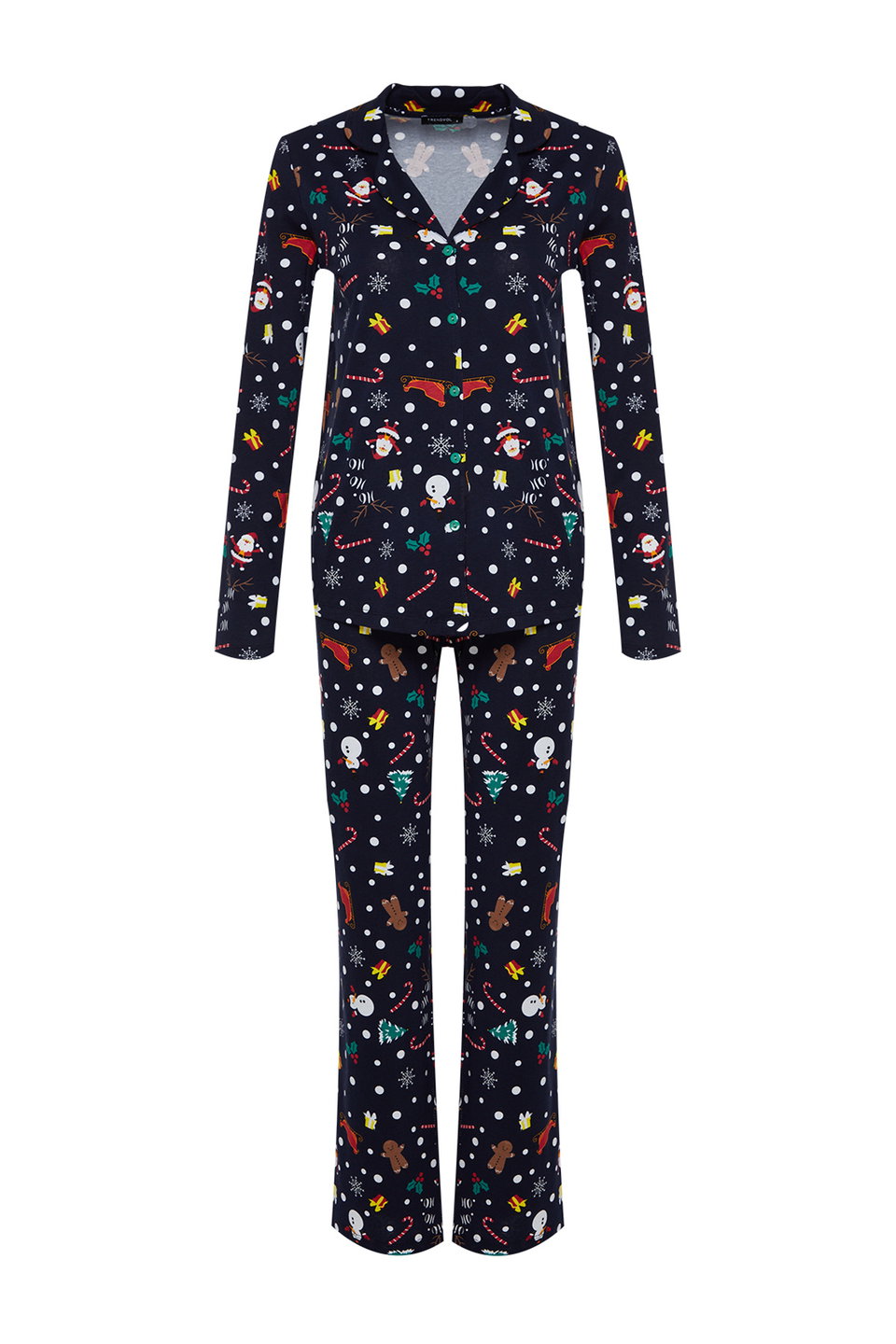 100% Cotton Winter Themed Knitted Pajama Set THMAW22PT1212