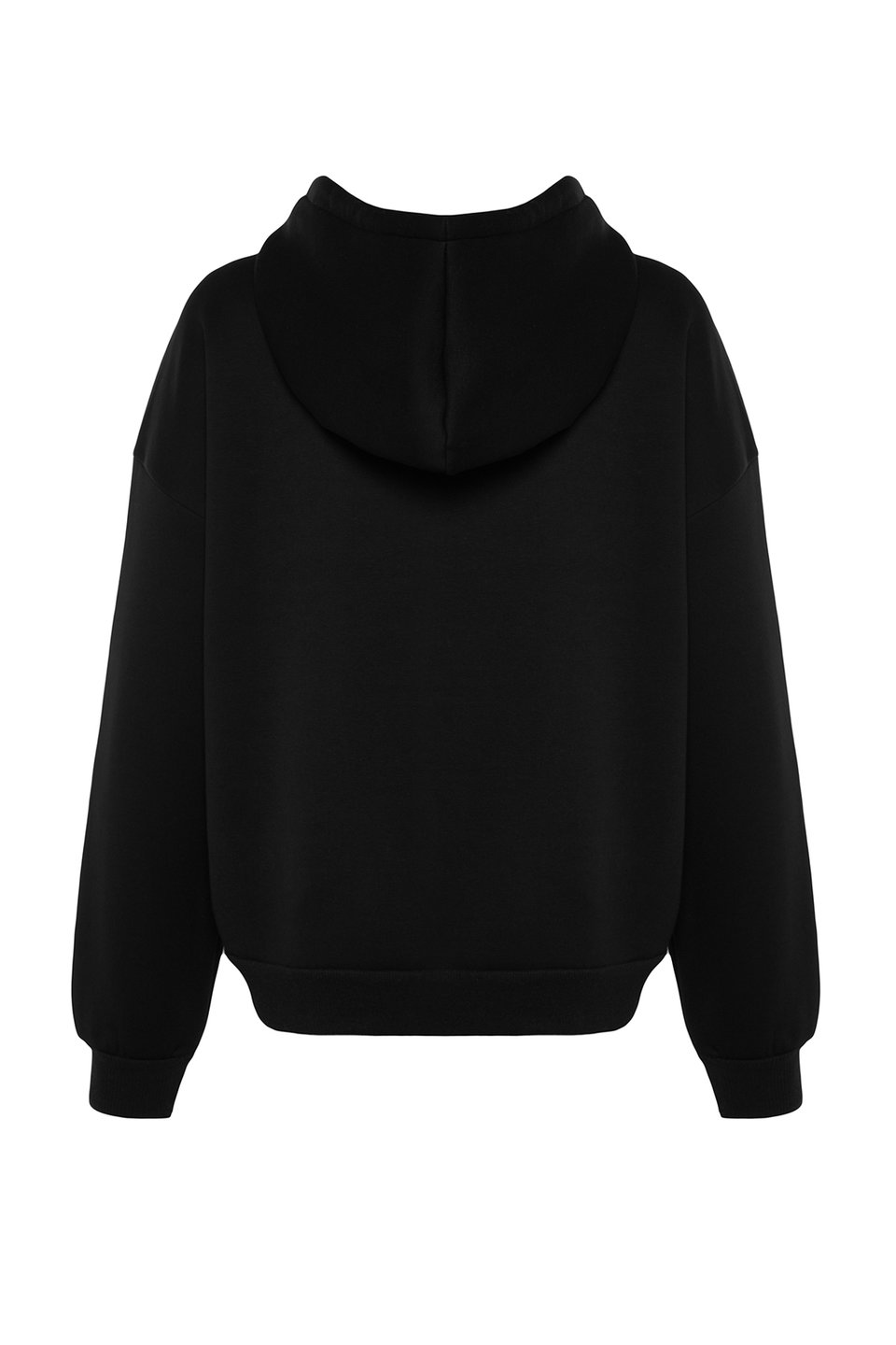 Oversize/Comfortable fit Basic Hood with Zippered Fleece Inside Knitted Sweatshirt TWOAW24SW00188.