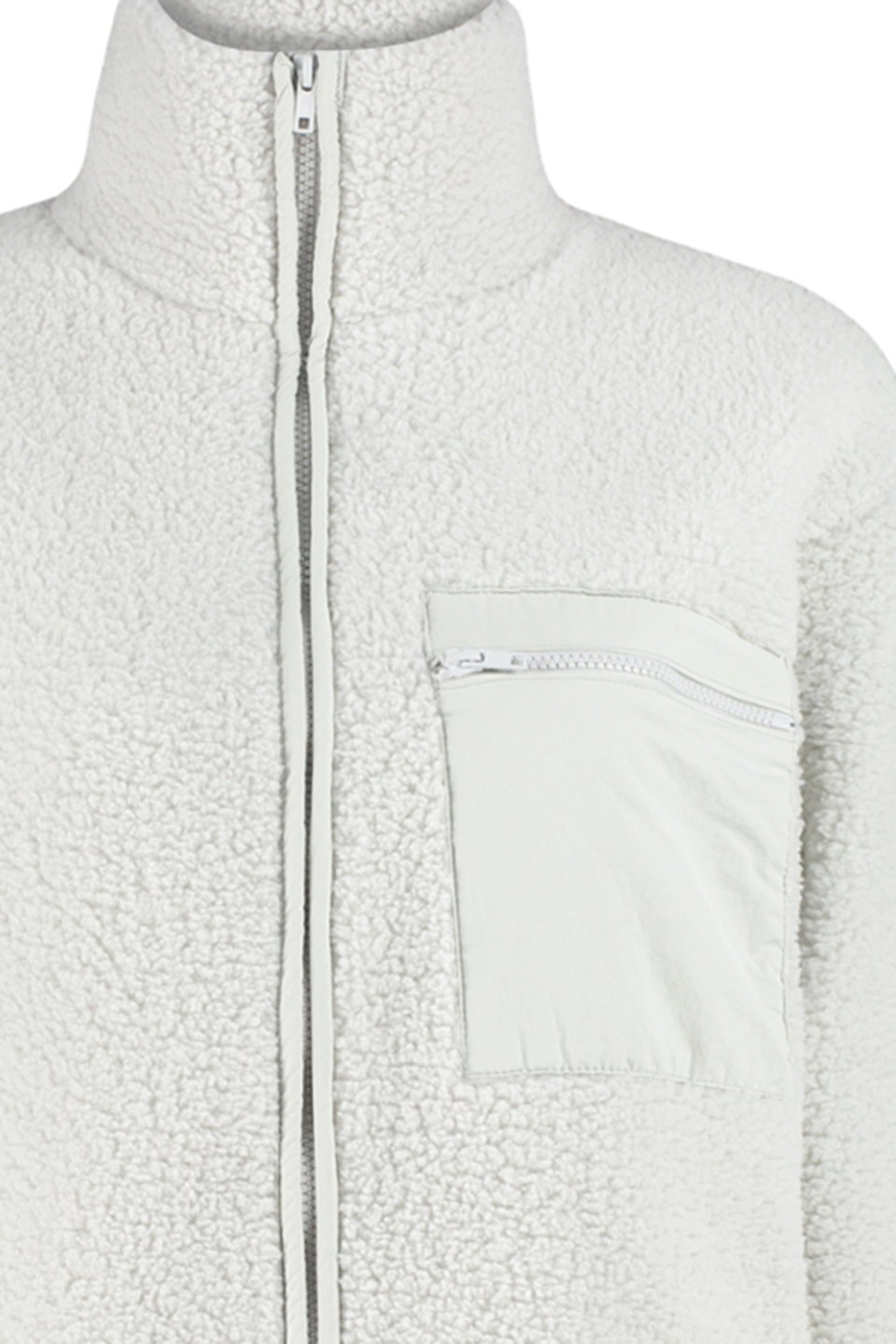 Winter Essentials Fleece Zipper Stand Collar Long Sleeve Pocket Detailed Knitted Sweatshirt TWOAW24SW00071