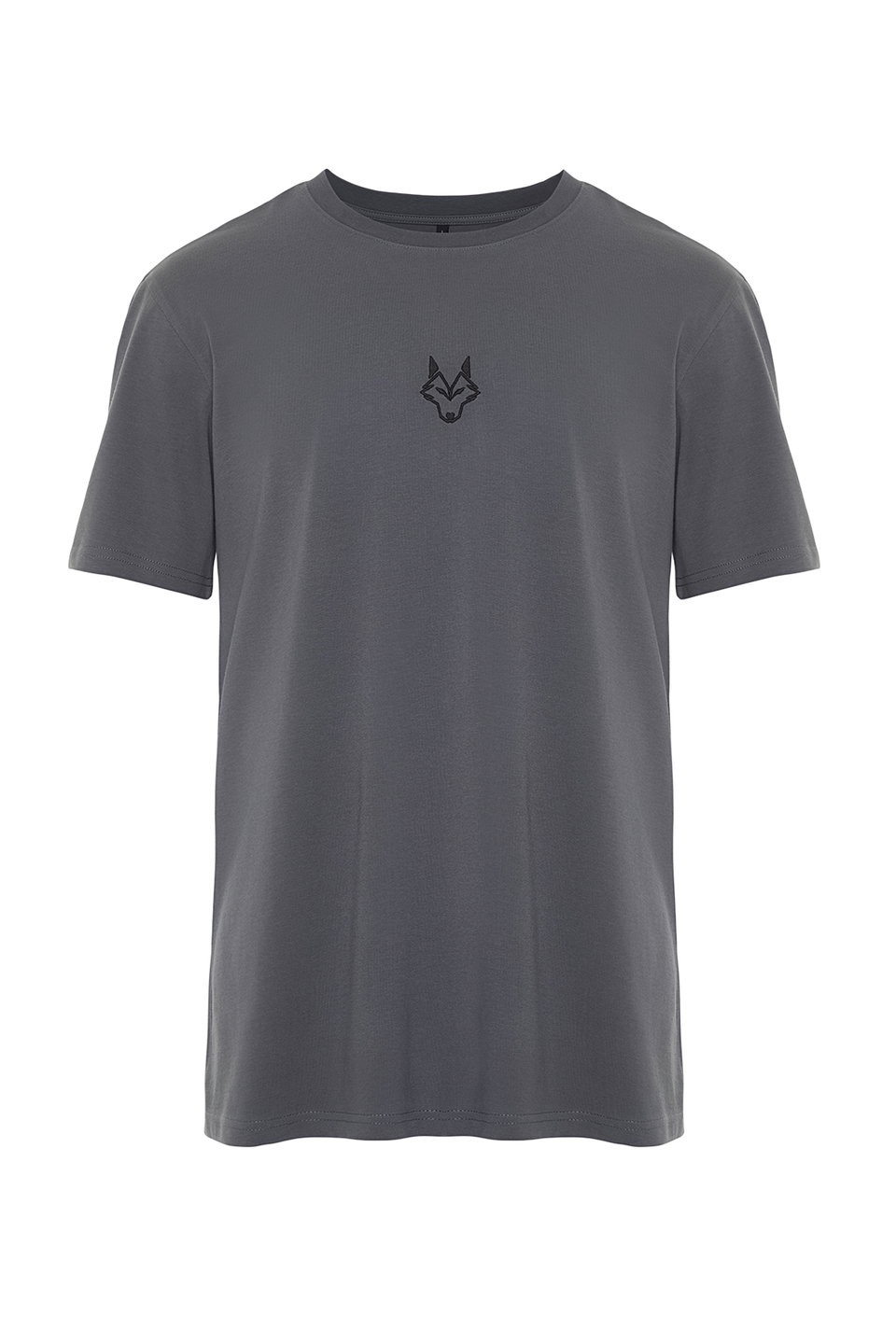 Regular/Normal Cut Wolf Embroidered 100% Cotton T-Shirt TMNSS24TS00056