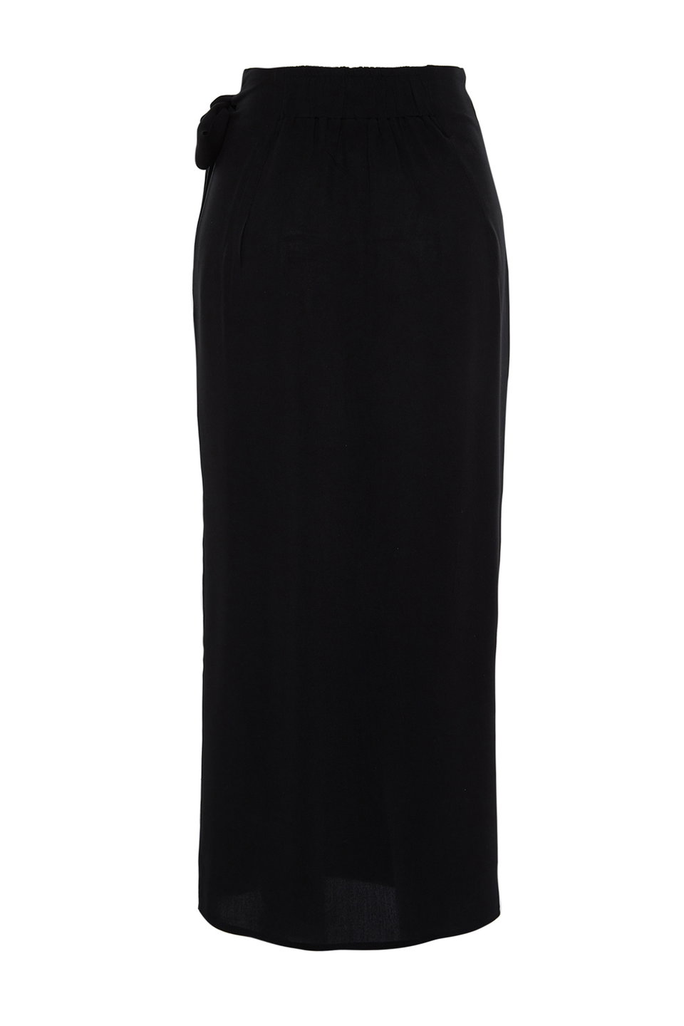 More Sustainable Oil Tied Double-Breasted Viscose Fabric Maxi Length Woven Skirt Twoss24Et00006