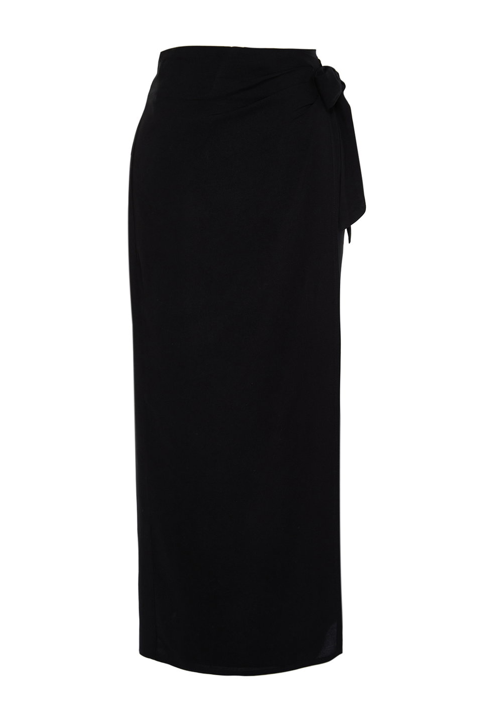 More Sustainable Oil Tied Double-Breasted Viscose Fabric Maxi Length Woven Skirt Twoss24Et00006