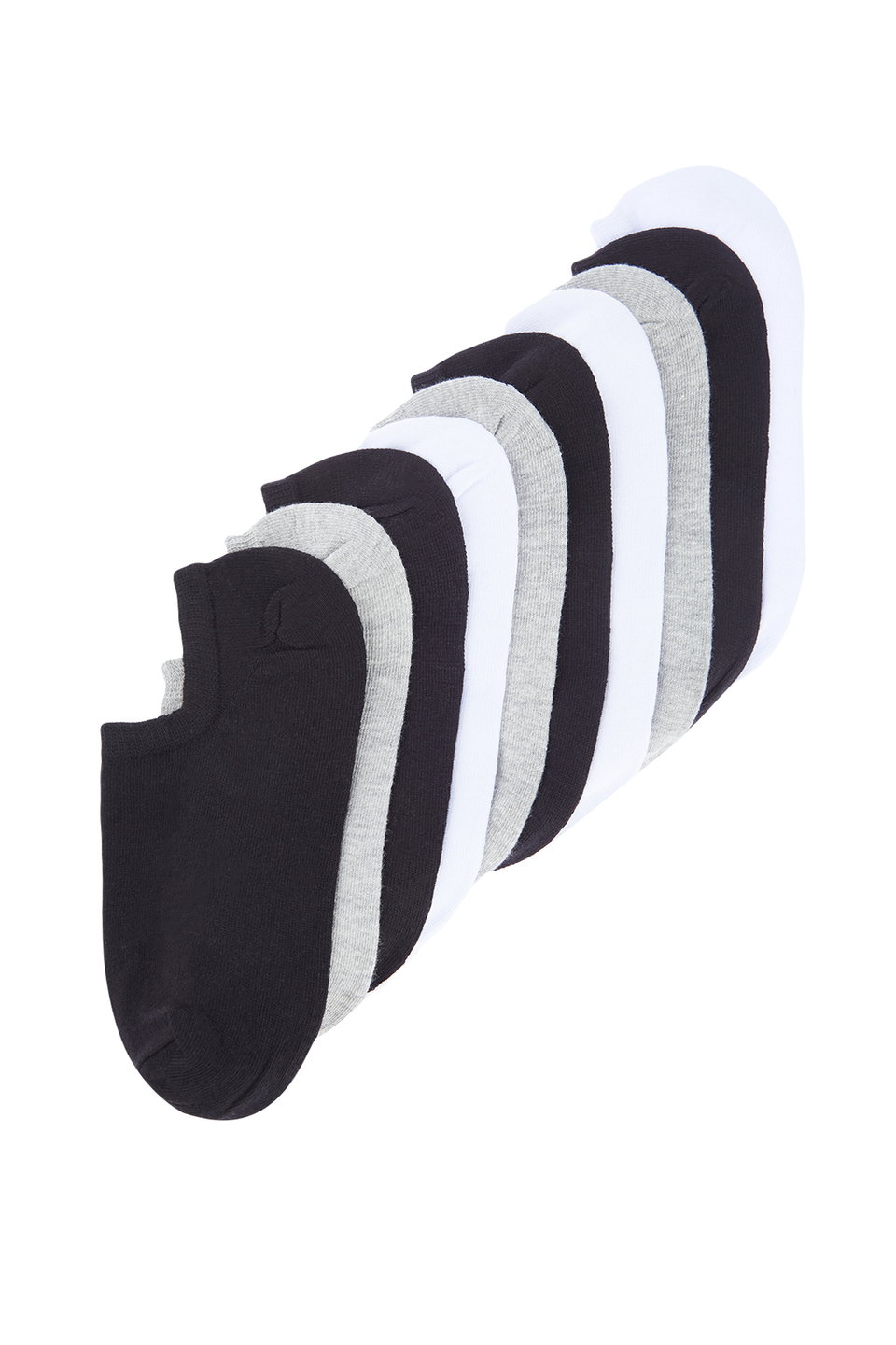 Multicolored 10 Pack Cotton Basic Solid Color Sneaker-Short-Ankle Socks TMNSS24CO00003