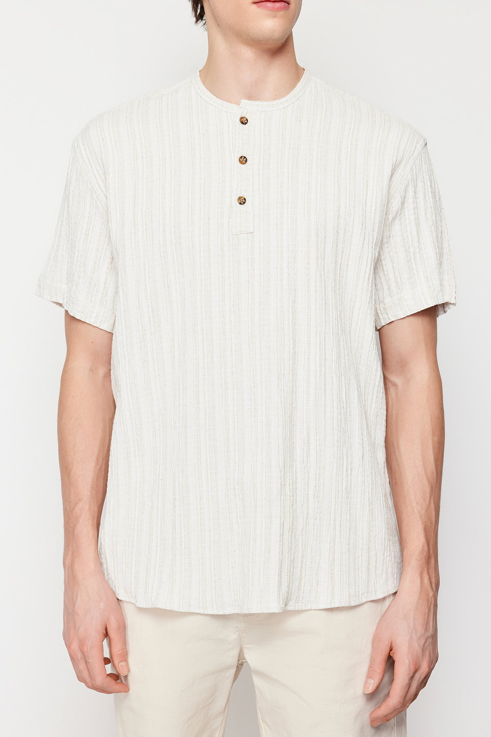 Linen Content Oversize Fit Shirt TMNSS23GO00139