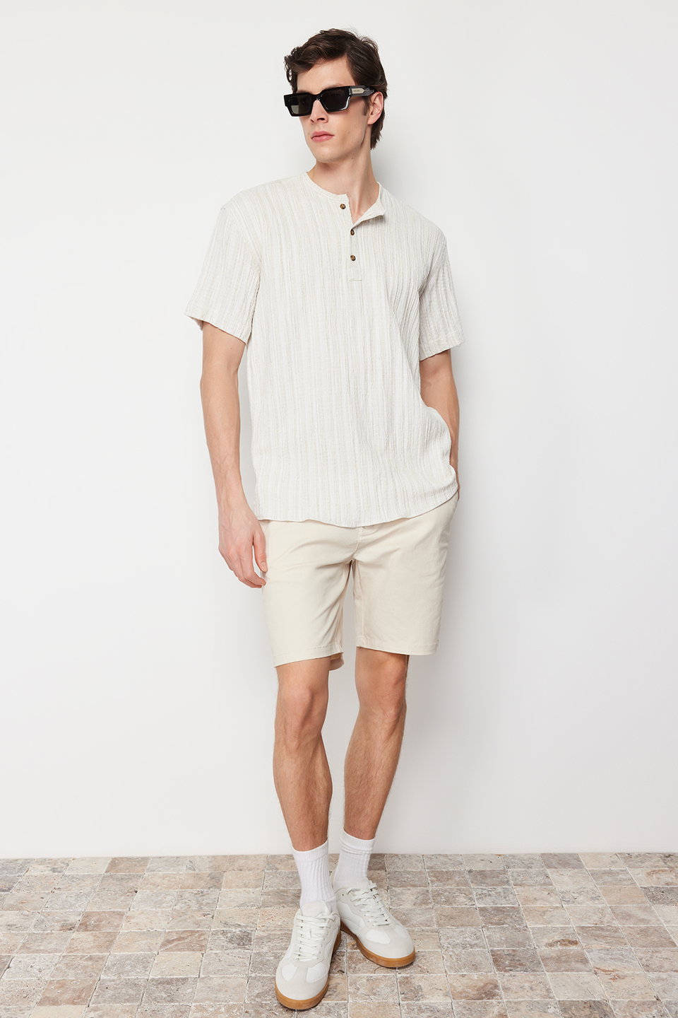 Linen Content Oversize Fit Shirt TMNSS23GO00139