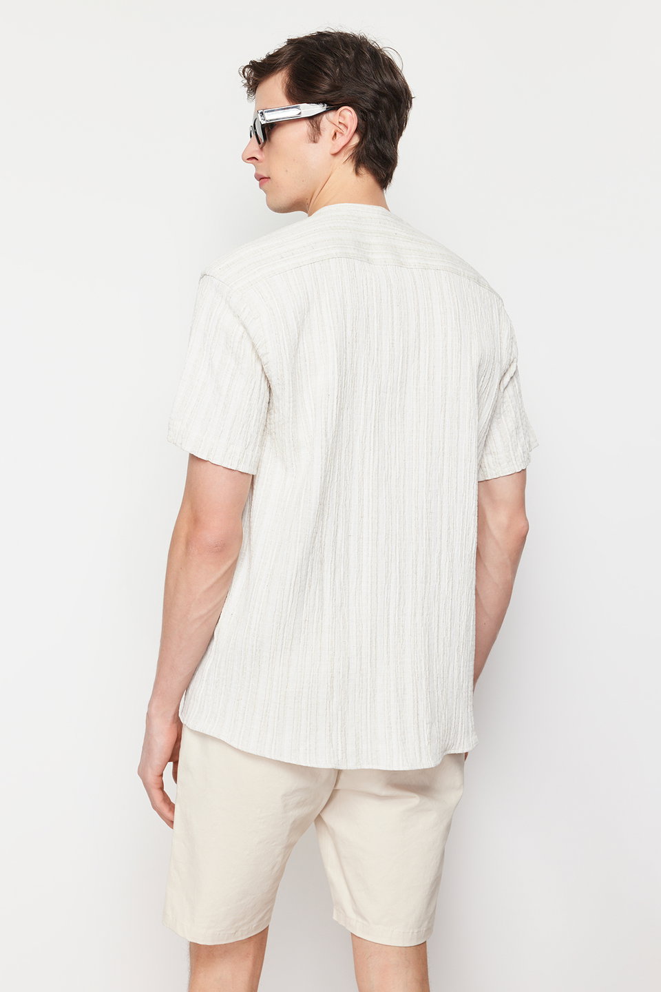 Linen Content Oversize Fit Shirt TMNSS23GO00139