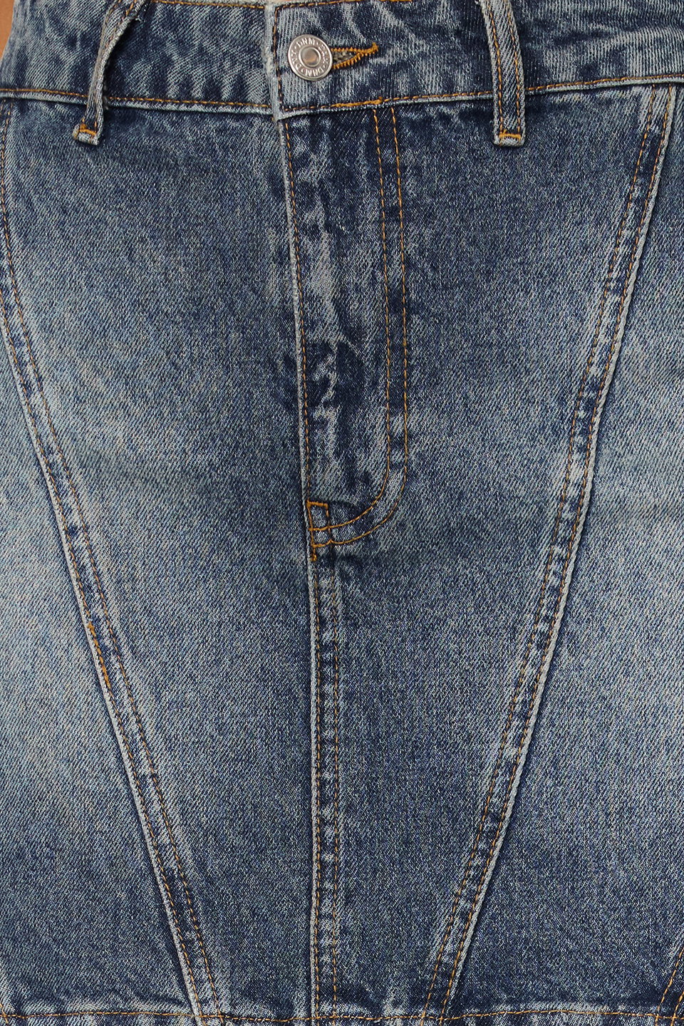More Sustainable Faded Effect Vintage High Waist Mini Denim Skirt Twoss24Et00082