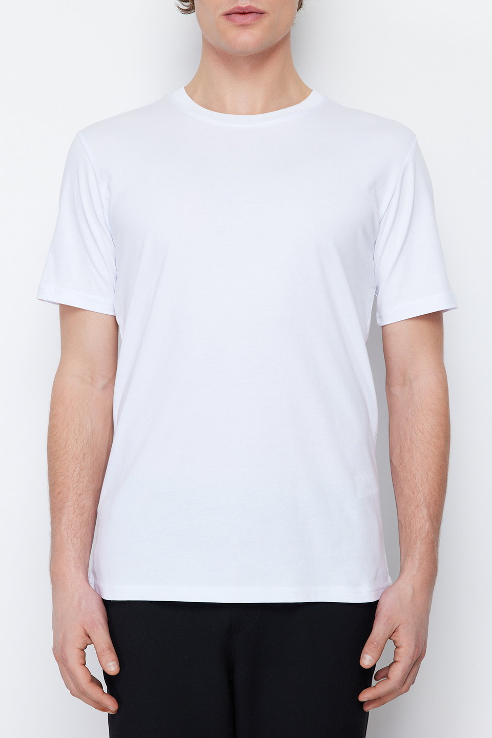 Basic Slim/Slim Cut 100% Cotton Short Sleeve Crew Neck T-Shirt TMNSS19BO0001