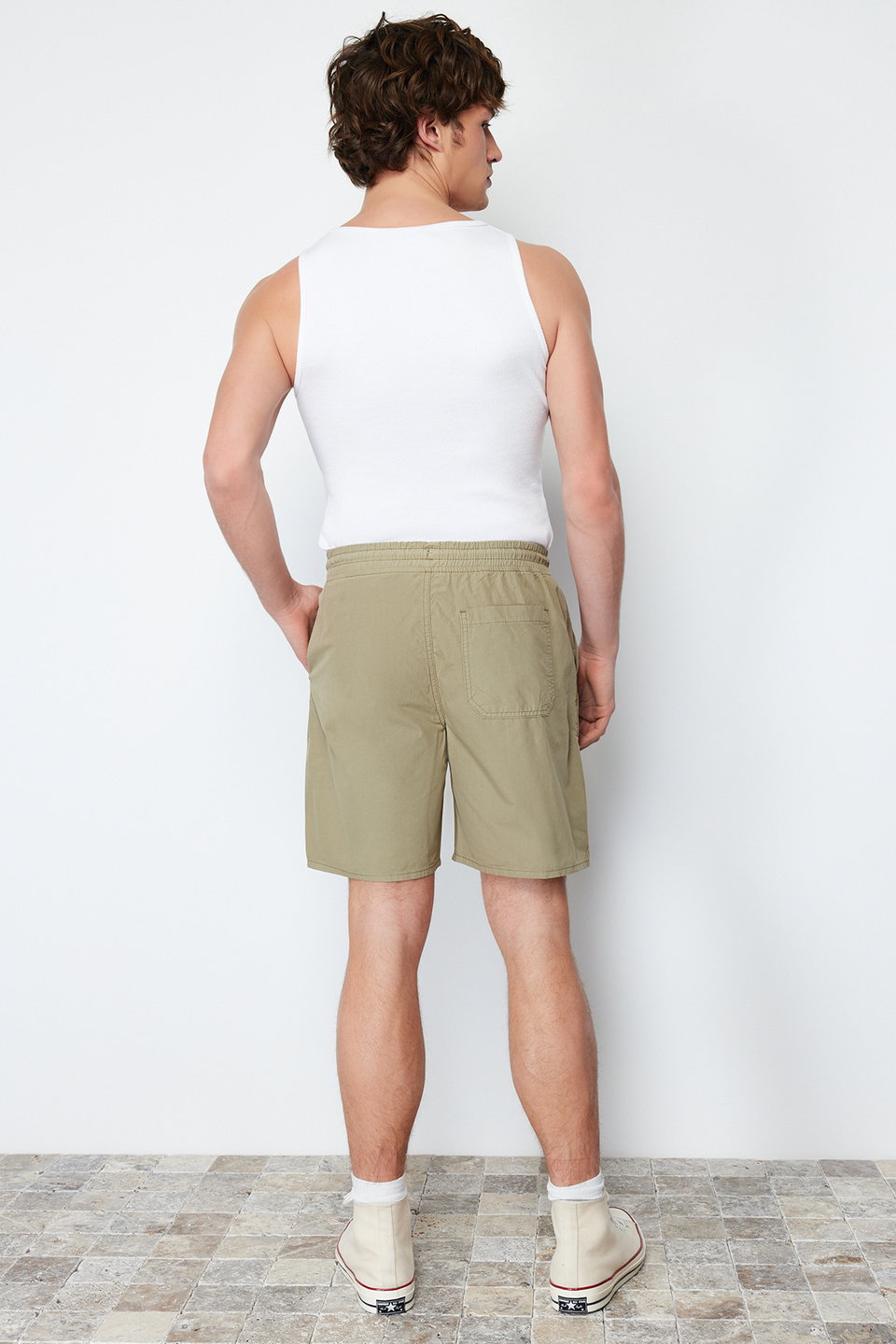 Regular Fit Paper Touch Soft Touched Waist Shorts Bermuda TMNSS24SR00006