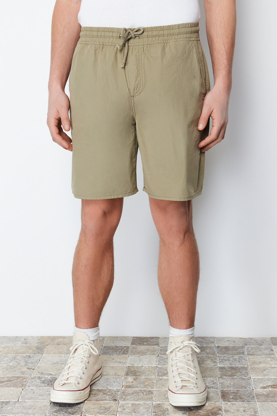 Regular Fit Paper Touch Soft Touched Waist Shorts Bermuda TMNSS24SR00006