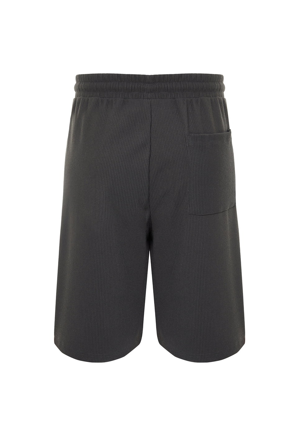 Premium Smoke Oversize/Wide Cut Textured Wrinkle-Free Ottoman Shorts TMNSS24SR00037
