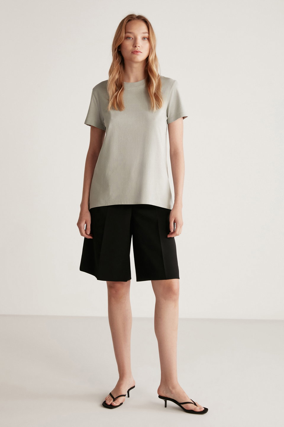 Samantha Women's 100% Organic Cotton Comfort Fit Long Back Basic Knitted T-shirt