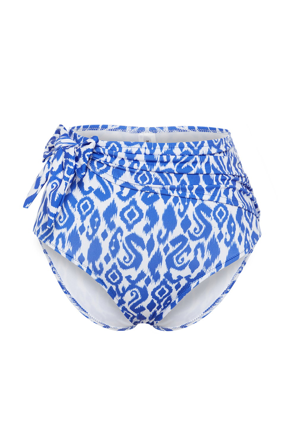 Ethnic Pattern Tie-Up High Waist Hipster Bikini Bottoms Tbess24Ba00133