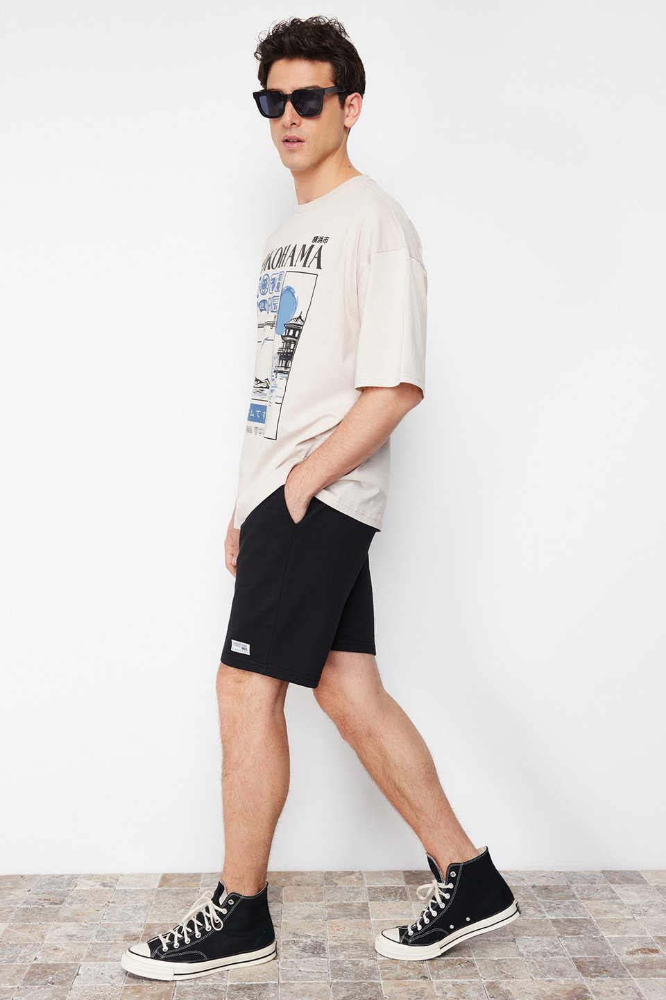 Regular Cut Label Appliqued Cotton Shorts TMNSS23SR00079