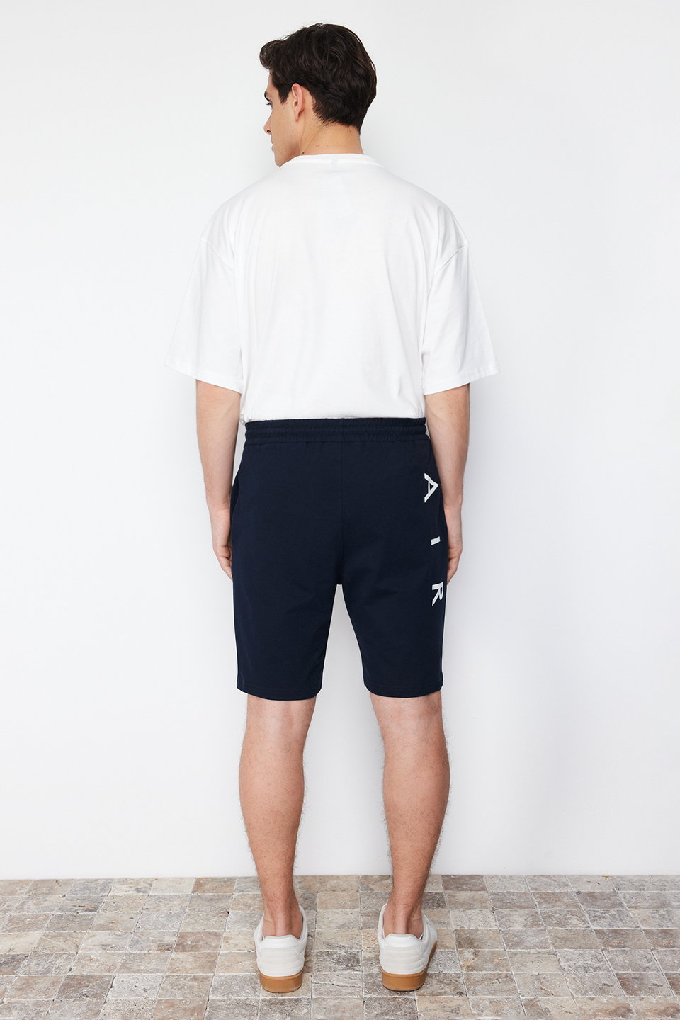 Regular/Normal Cut Medium Length Text Printed Shorts TMNSS21SR0377