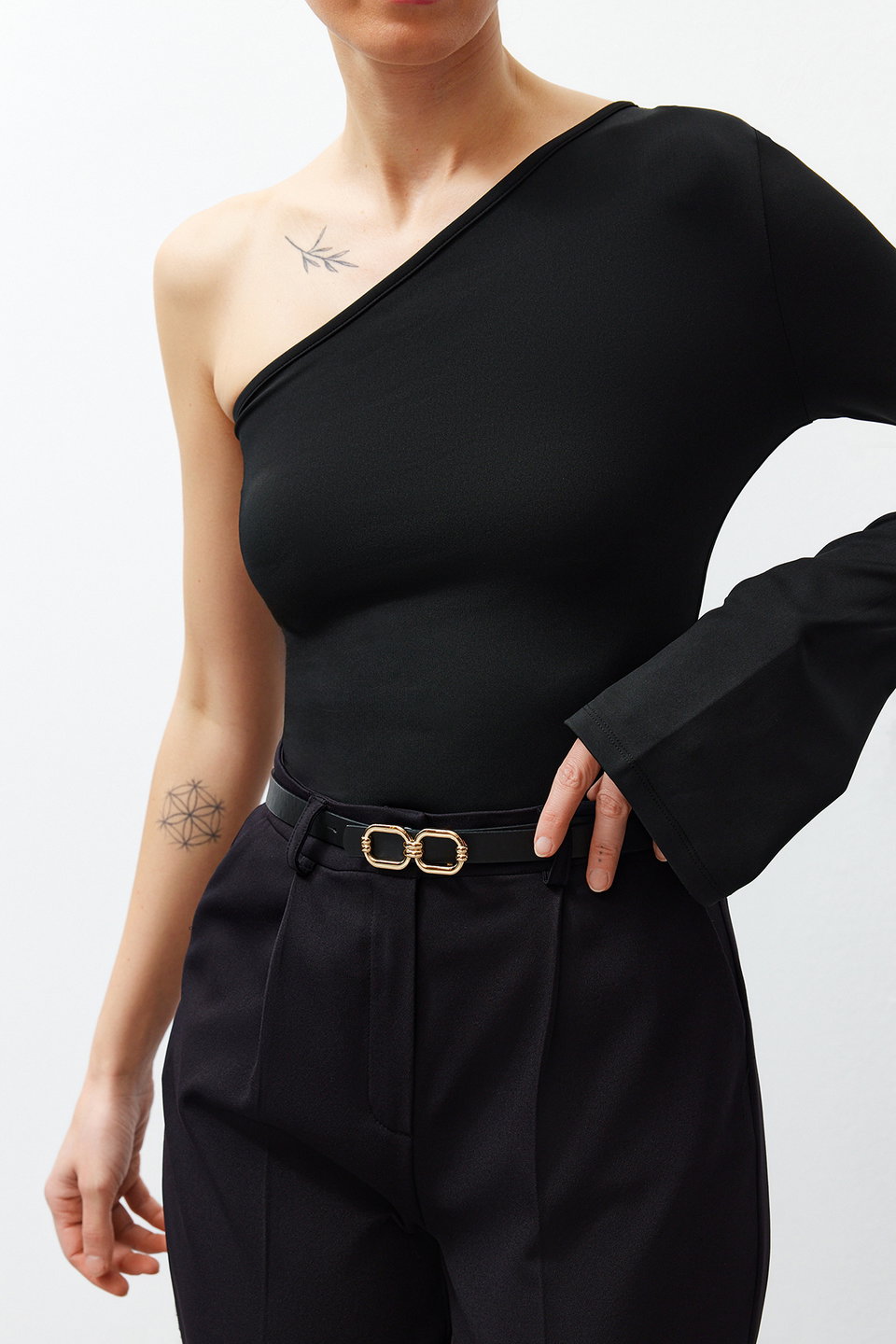 Buckle Thin Faux Leather Belt TEDSS24KE00004
