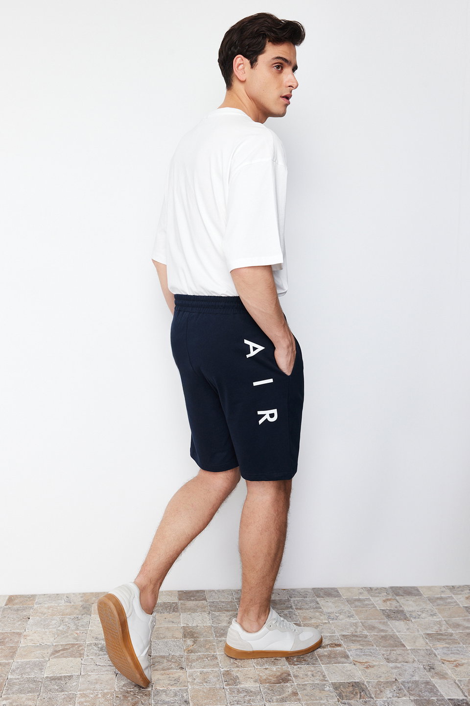 Regular/Normal Cut Medium Length Text Printed Shorts TMNSS21SR0377