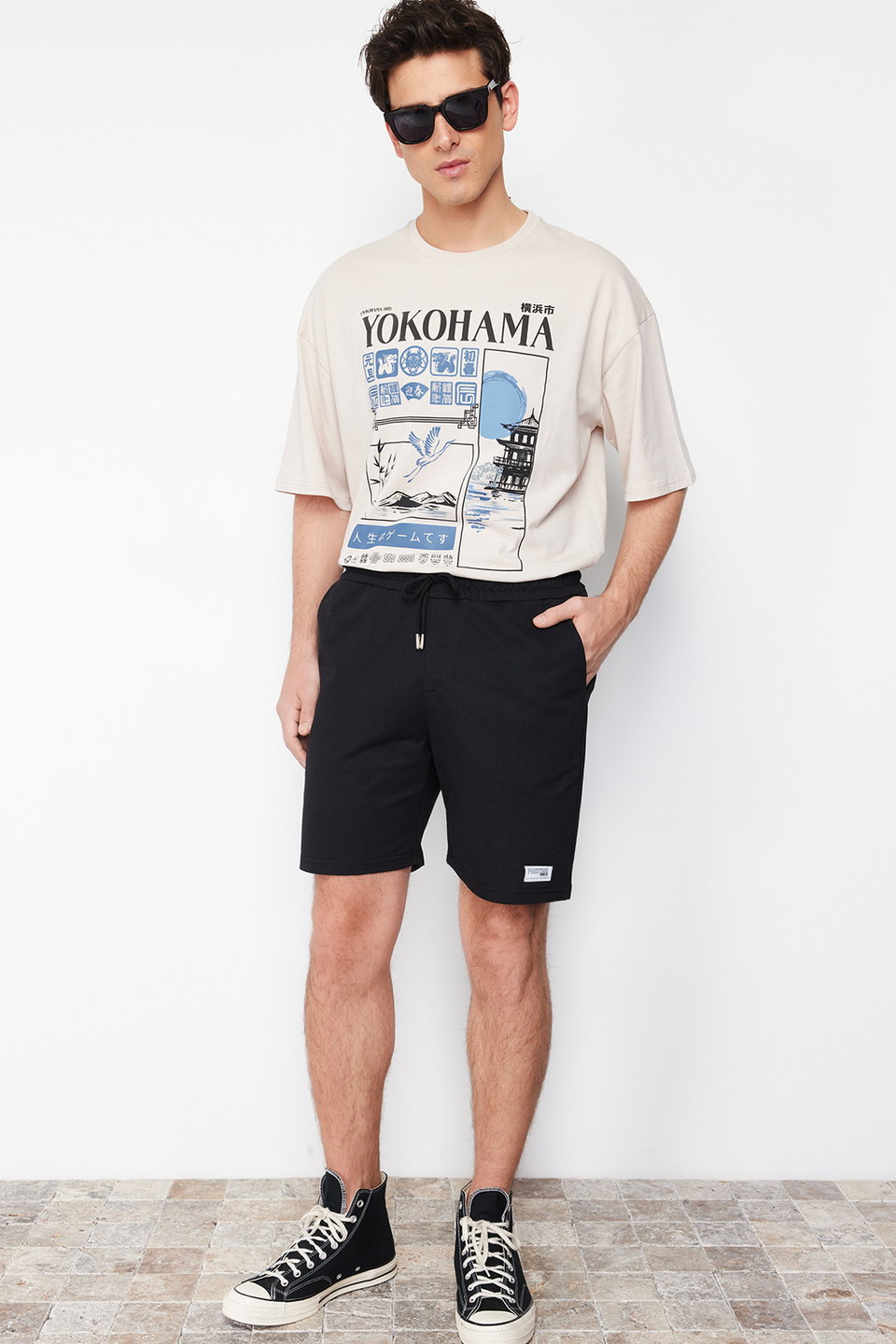 Regular Cut Label Appliqued Cotton Shorts TMNSS23SR00079