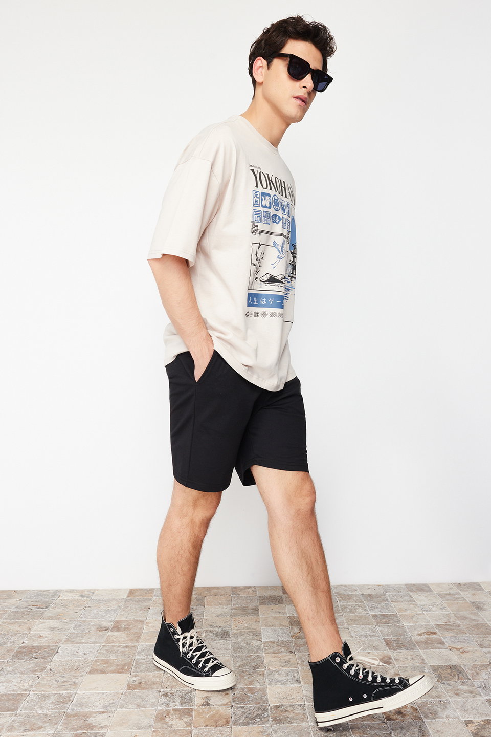 Regular Cut Label Appliqued Cotton Shorts TMNSS23SR00079