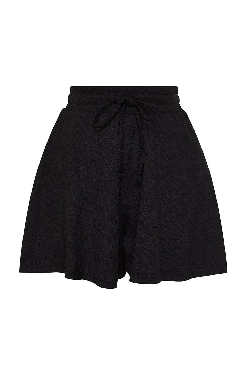 Relaxed Fit Regular Waist Wrap/Textured Knitted Shorts TWOSS22SR0212