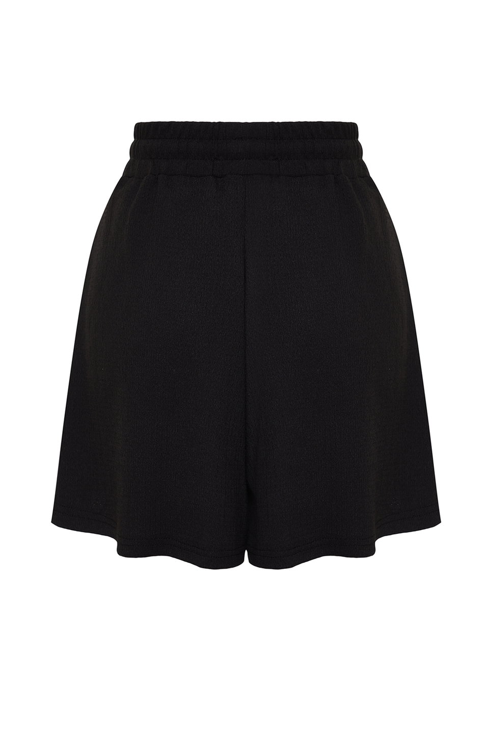 Relaxed Fit Regular Waist Wrap/Textured Knitted Shorts TWOSS22SR0212