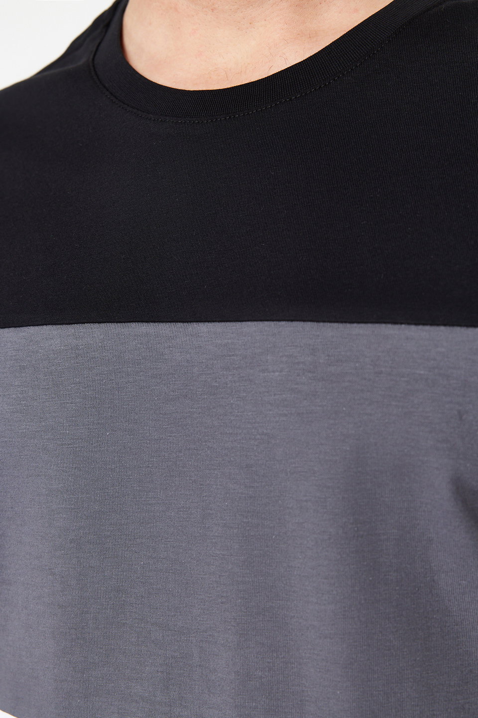 Regular Cut Color Blocked 100% Cotton T-Shirt TMNSS24TS00076