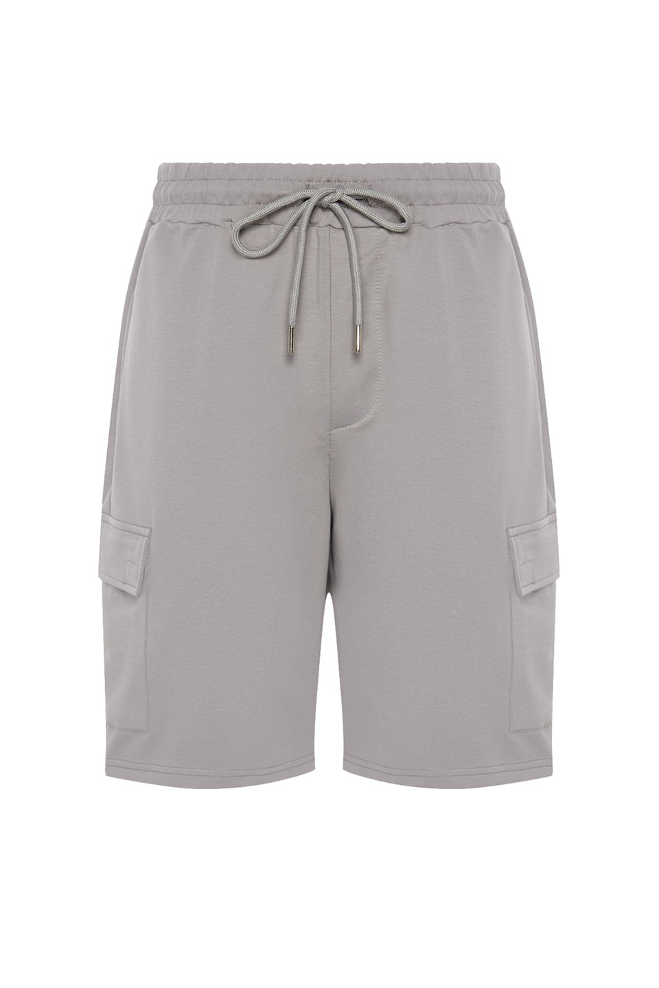 Oversize/Wide Cut Hidden Drawstring Elastic Waist Cargo Pocket Labeled Shorts TMNSS24SR00018