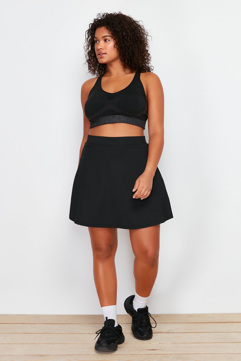 2 Layer Knitted Sports Shorts Skirt TBBSS24AP00024