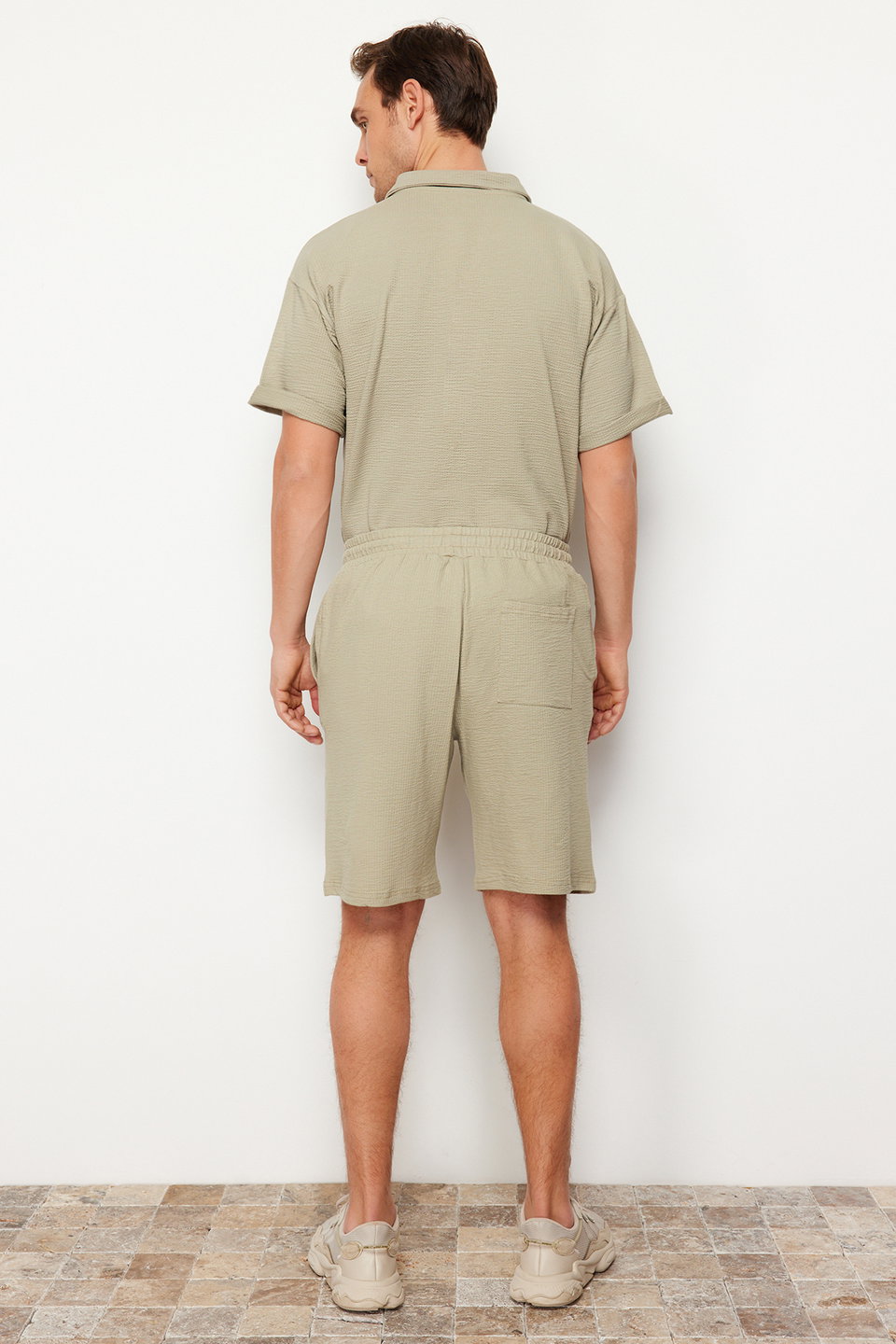 Oversize Fit Knitted Comfortable Fabric Shorts TMNSS24SR00051