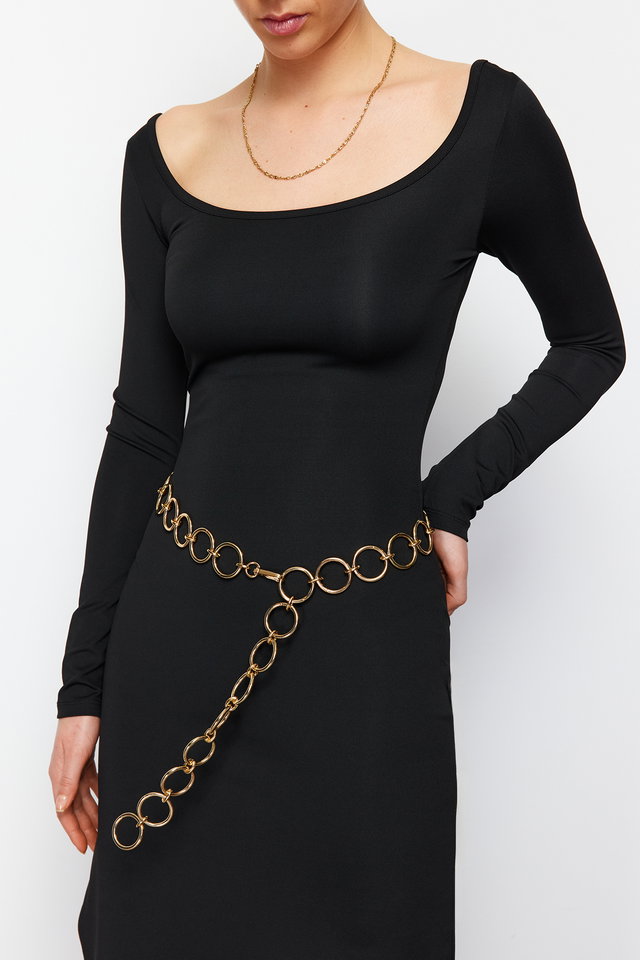 Multicolor - Gold Ring Chain Belt TEDSS24KE00012