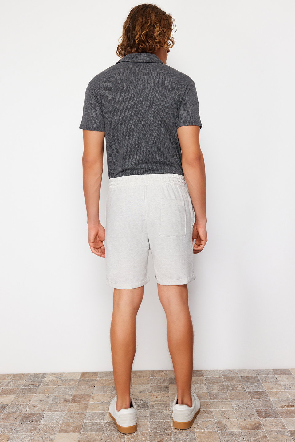Regular Fit Elastic Waist Linen Look Short Shorts & Bermuda TMNSS22SR0020