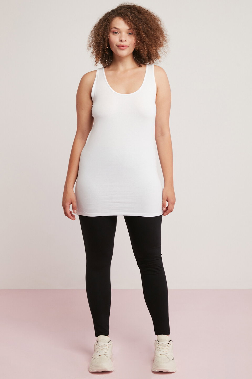Veronica Women's Fully Fitted Thick Strap Plus Size Bodysuit