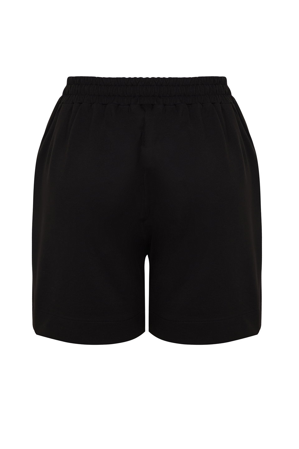 Button Detailed 100% Cotton Knit Plus Size Shorts & Bermuda TBBSS24AP00020