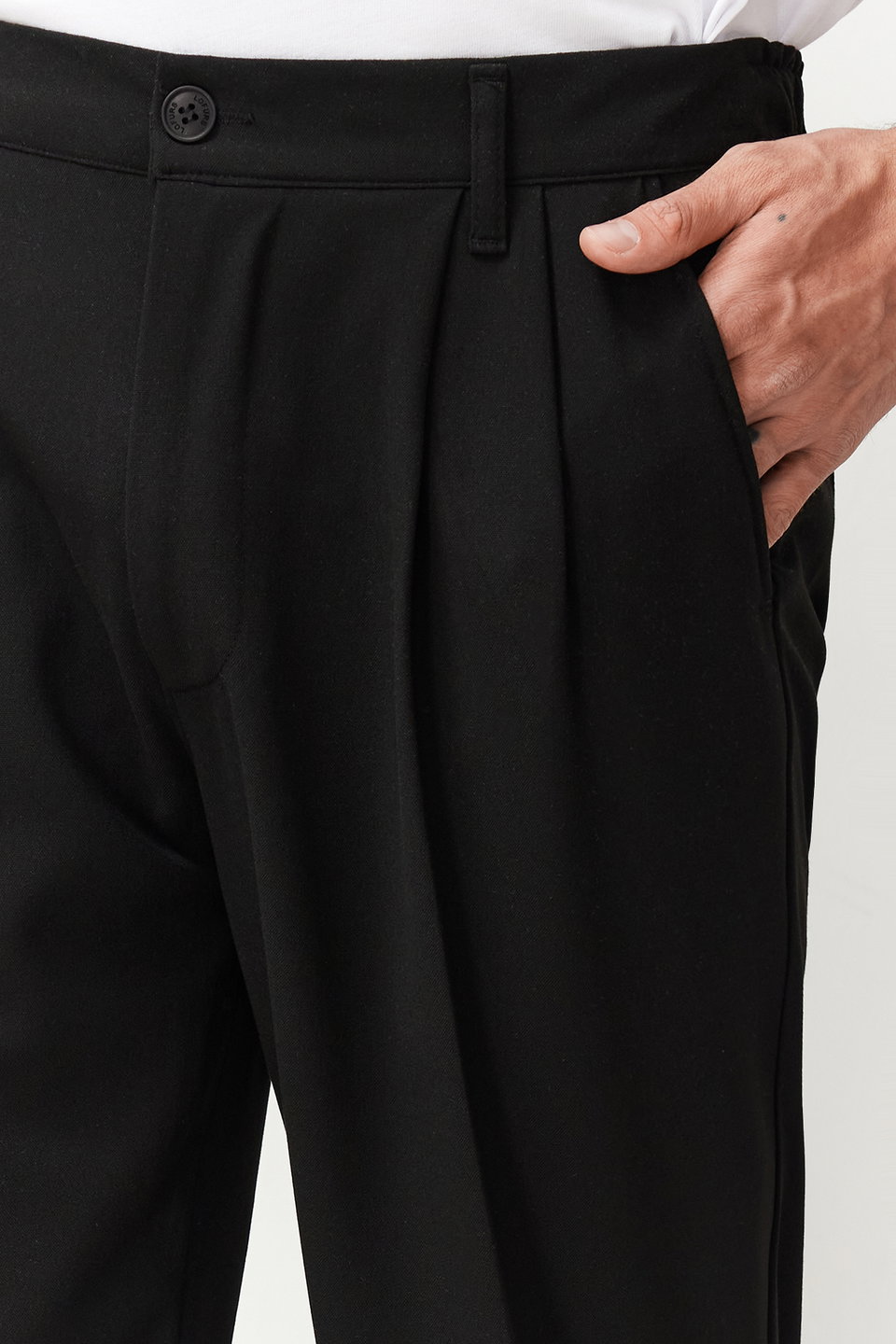 Pleated Classic Baggy Fit Fabric Trousers TMNSS24PL00024