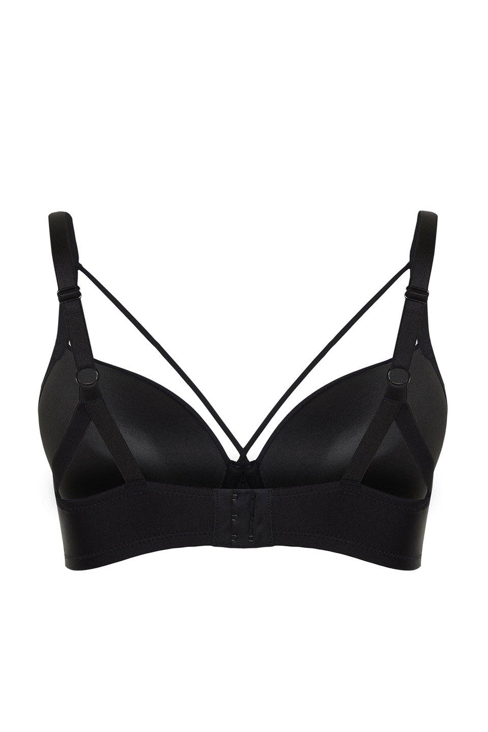 Piping Detailed Fixed Cup T-Shirt Bra Plus Size Bra Tbbss24Cw00013