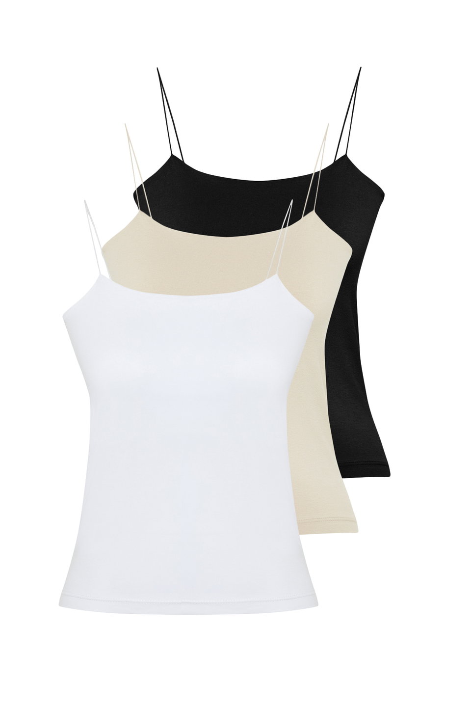 3-Pack Strappy Square Neck Flexible Knitted Undershirt TWOSS24AL00054
