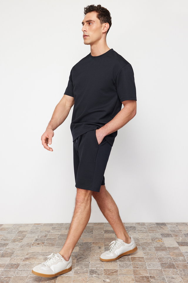 Navy blue - Stone Regular/Normal Fit Shorts & Bermuda TMNSS24SR00069