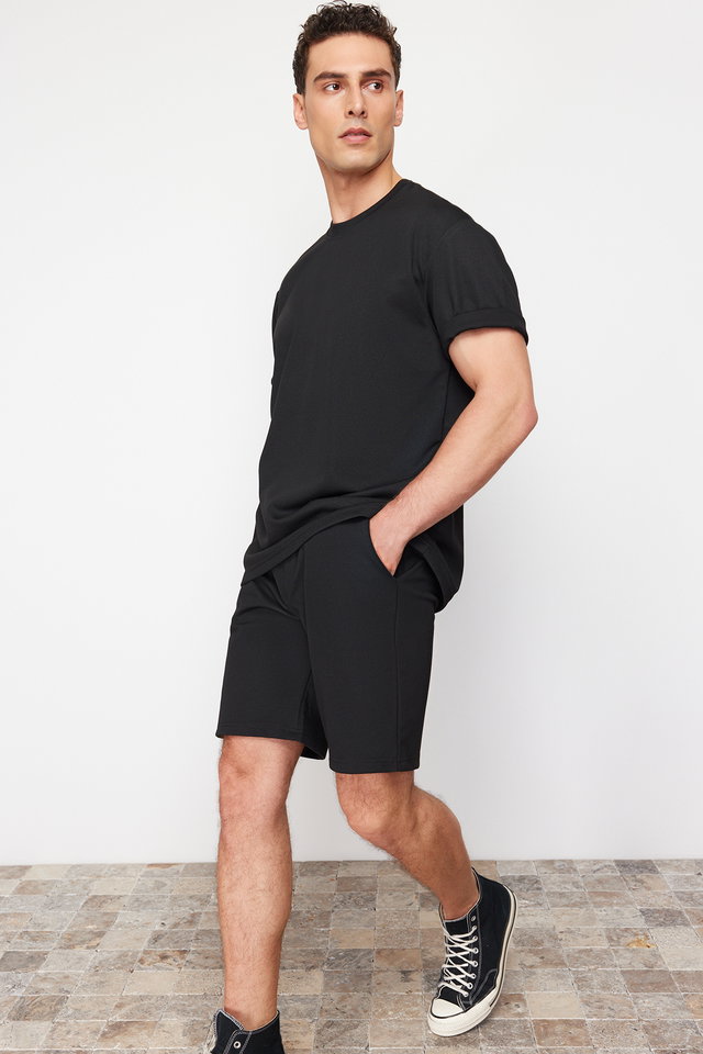 Black - Stone Regular/Normal Fit Shorts & Bermuda TMNSS24SR00069