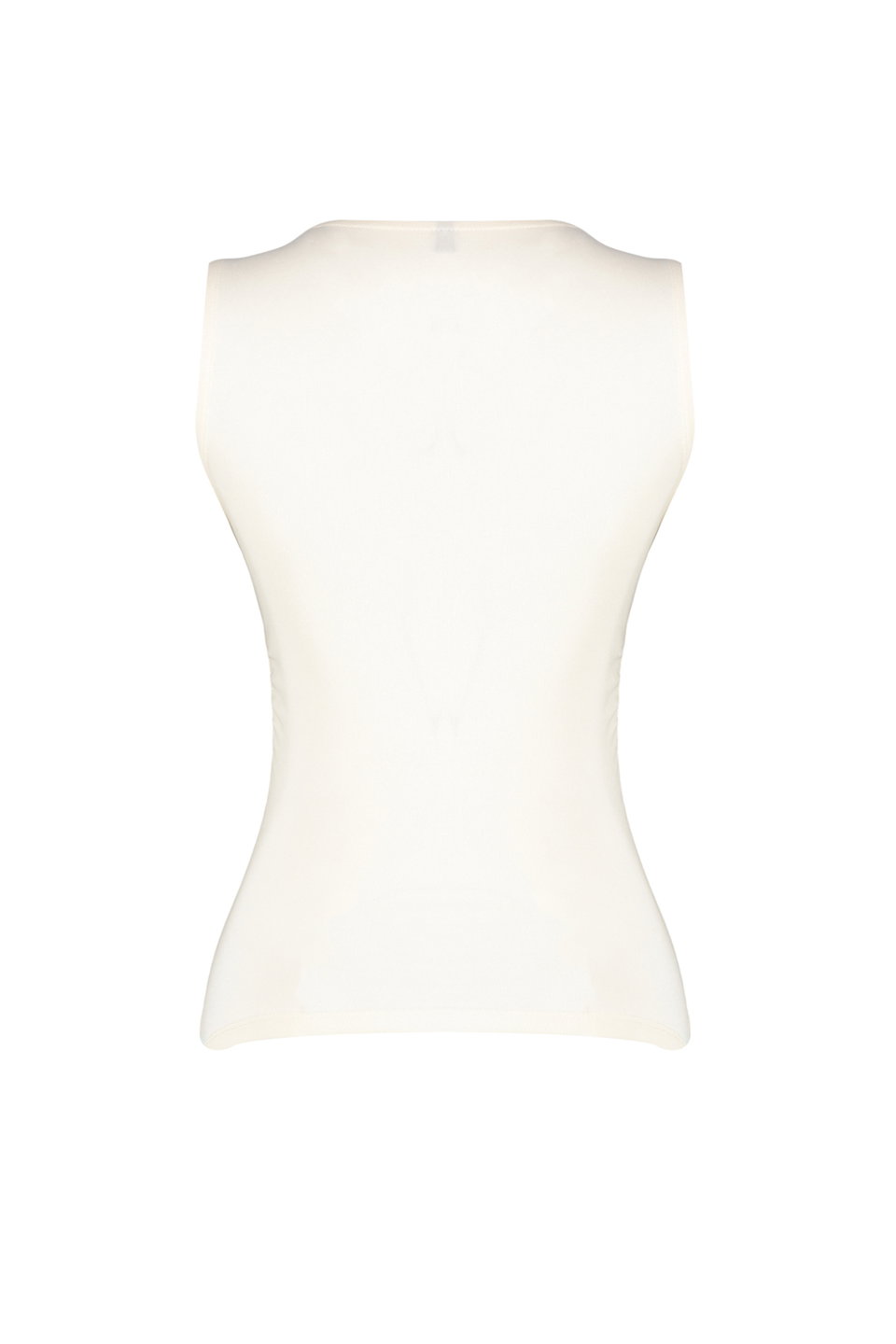 Plain Square Neck Strappy Gathered Fitted/Fits Body Flexible Knitted Blouse TWOSS24BZ00400