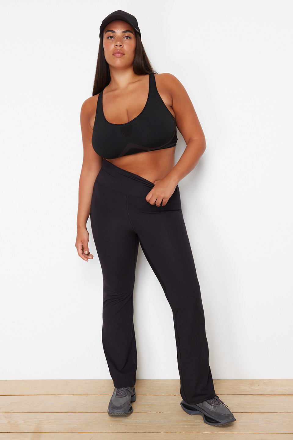 Brushed Soft Fabric Spanish Leg Yoga Knitted Sports Leggings TBBSS24AY00004