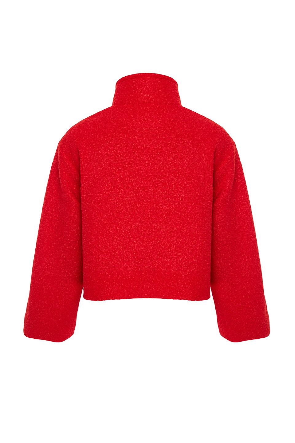 Collar Detailed Boucle Thin Jacket Coat TWOAW25MO00086