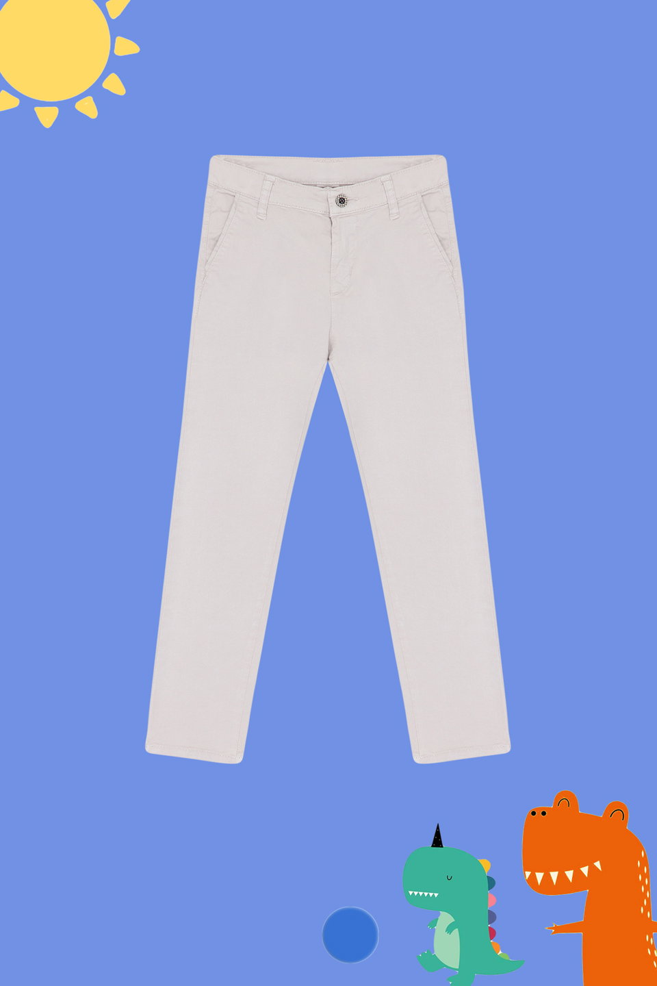 Boy Regular Cotton Flexible Adjustable Elastic Chino Woven Trousers TKDSS24PL00006