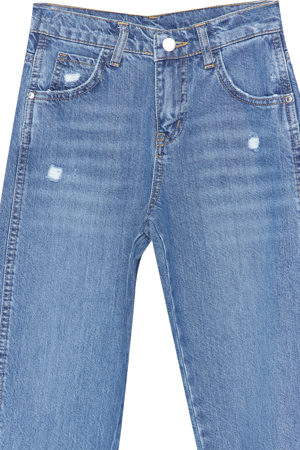 Boy's Baggy Cotton Adjustable Elastic Denim Pants Jean TKDSS24PL00005