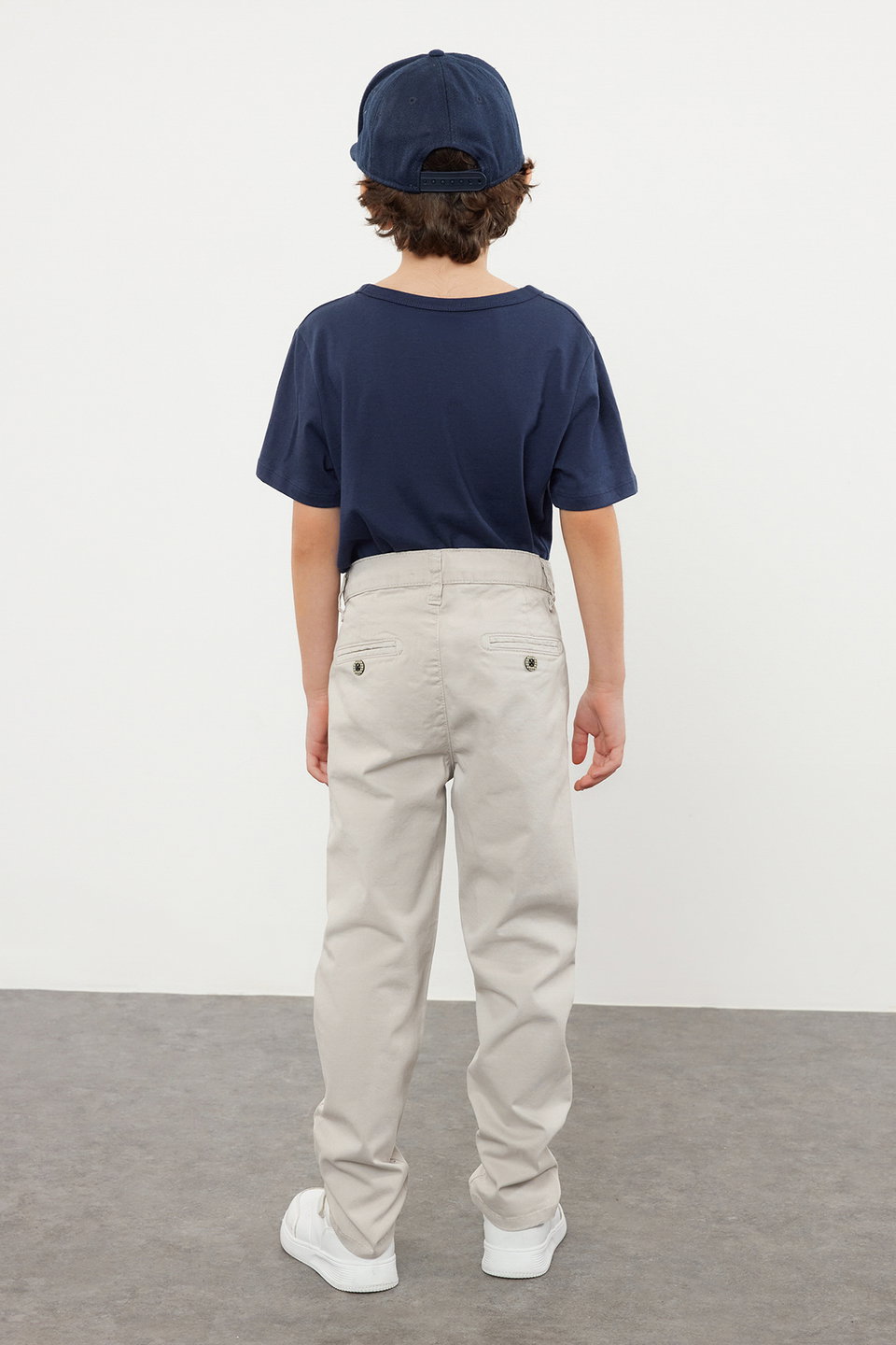 Boy Regular Cotton Flexible Adjustable Elastic Chino Woven Trousers TKDSS24PL00006