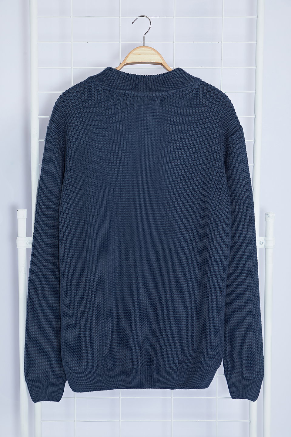 Casual Regular Fit Couple/Double Half Turtleneck Zipper Collar Sweater TMNAW22KZ1908
