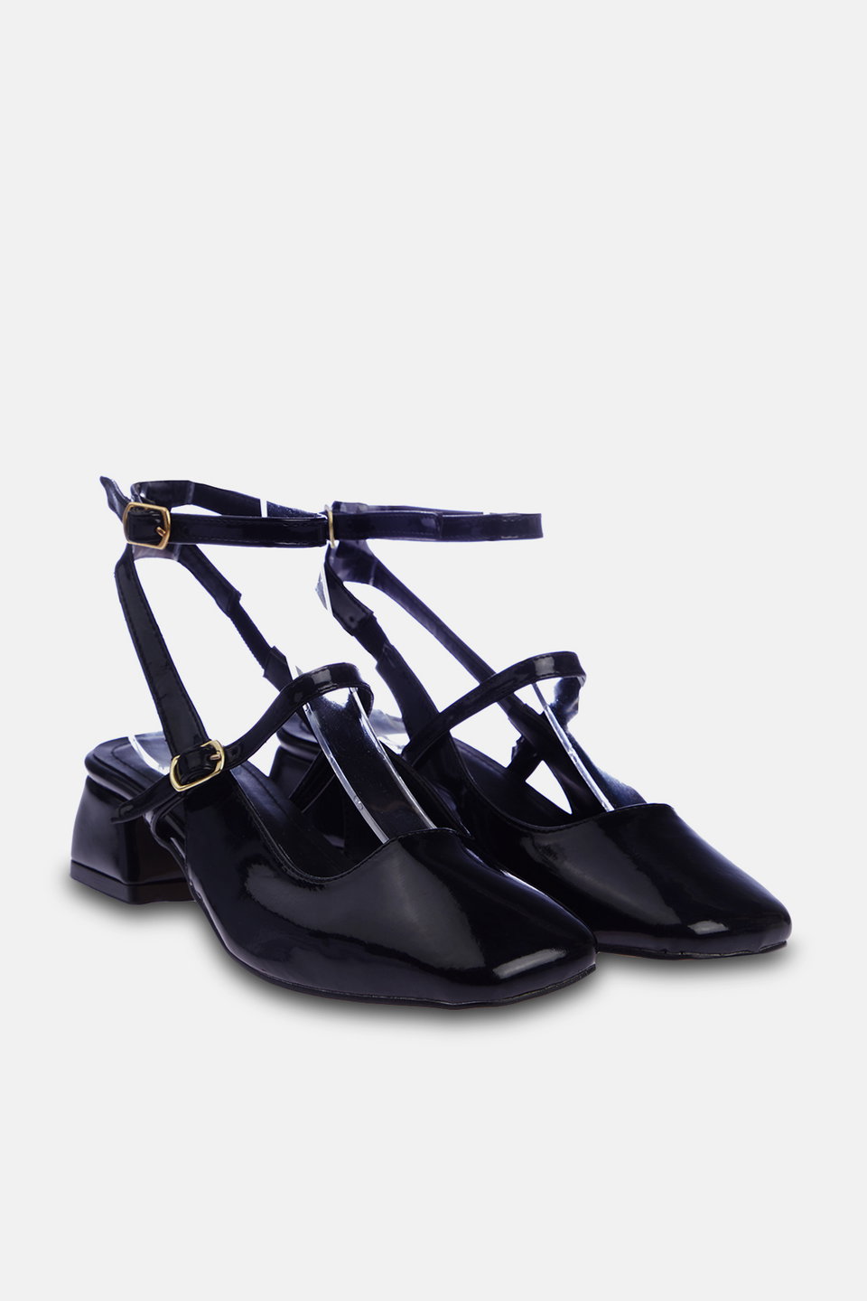 Mary Jane Ankle Strap Square Toe Women's Heeled Shoes TAKSS24TO00009