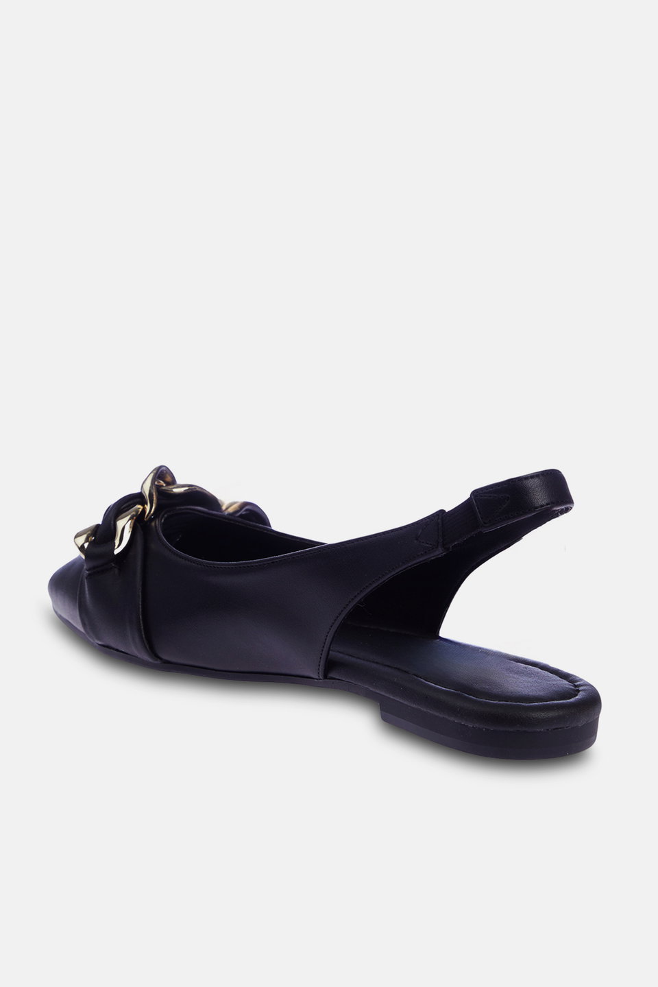 Antique Buckled Pointed Toe Short Heeled Women's Ballerinas TAKSS24BE00003