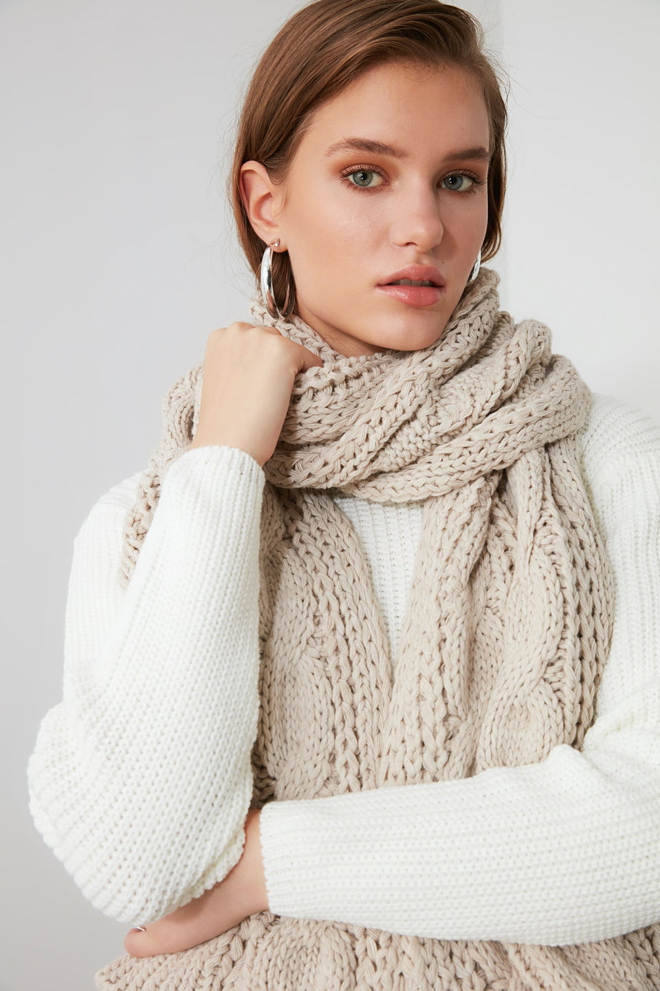 Knitted Detailed Knitwear Scarf TWOAW21AT0018