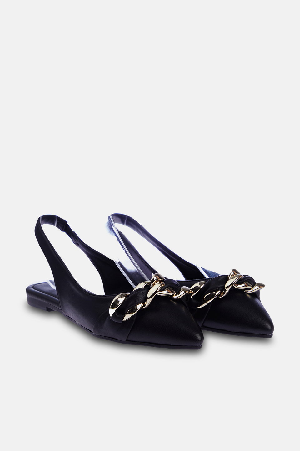Antique Buckled Pointed Toe Short Heeled Women's Ballerinas TAKSS24BE00003